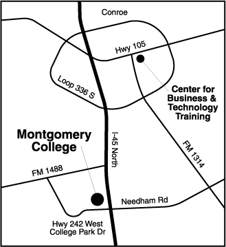 Map to Montgomery Community College
