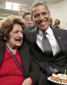 Helen Thomas with Barack Obama