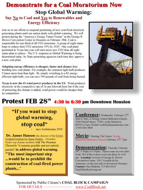 Save the earth: Block new coal plants in Texas